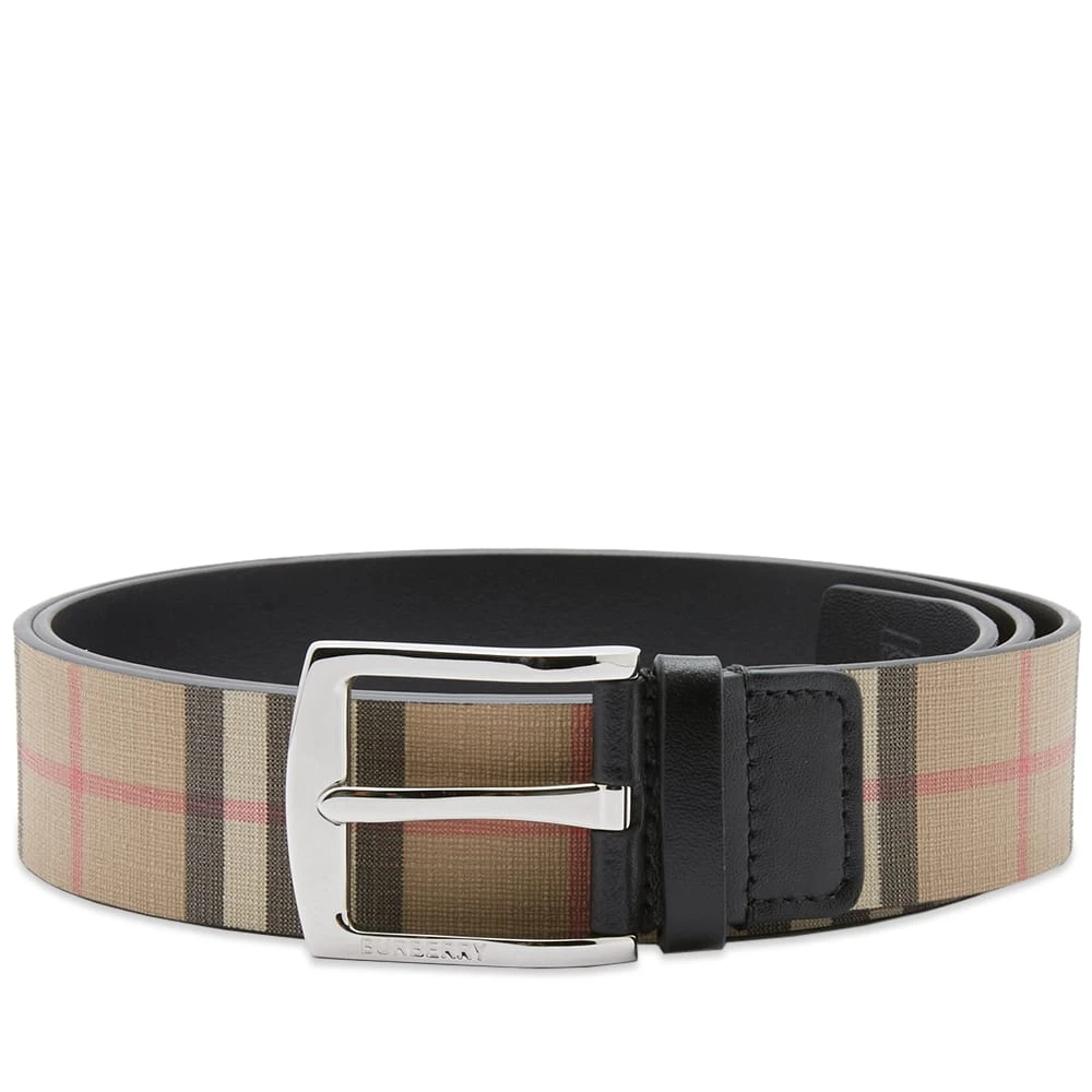 Burberry Gray Check Belt 3 Burberry Gray Check Belt