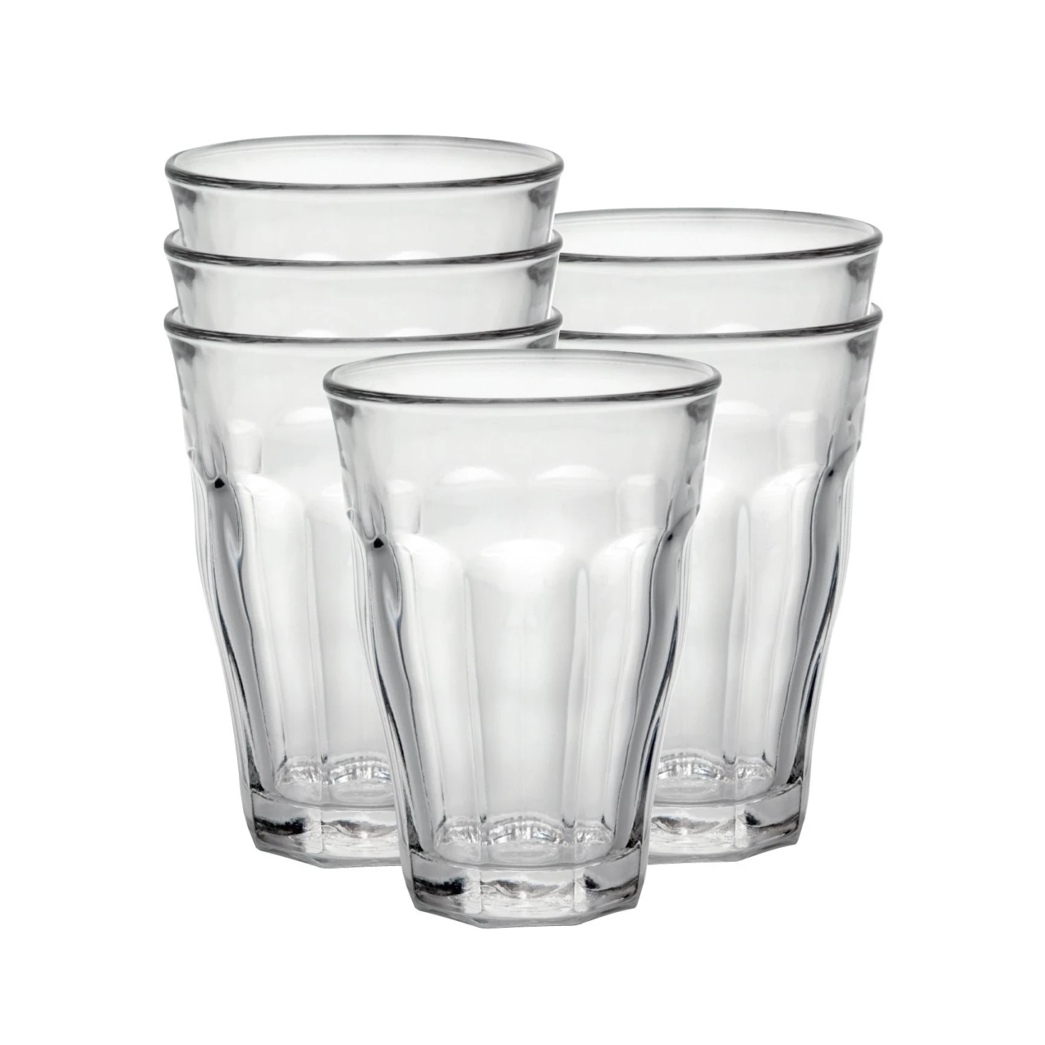Duralex 12.62oz Picardie Clear Tumbler | Set Of 6 4 Duralex 12.62oz Picardie Clear Tumbler | Set Of 6 - Image 2