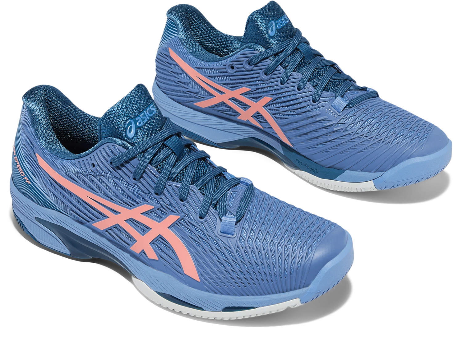 Asics Mens Solution Speed FF 2 - Blue Harmony/Guava 3 Asics Mens Solution Speed FF 2 - Blue Harmony/Guava - Image 2