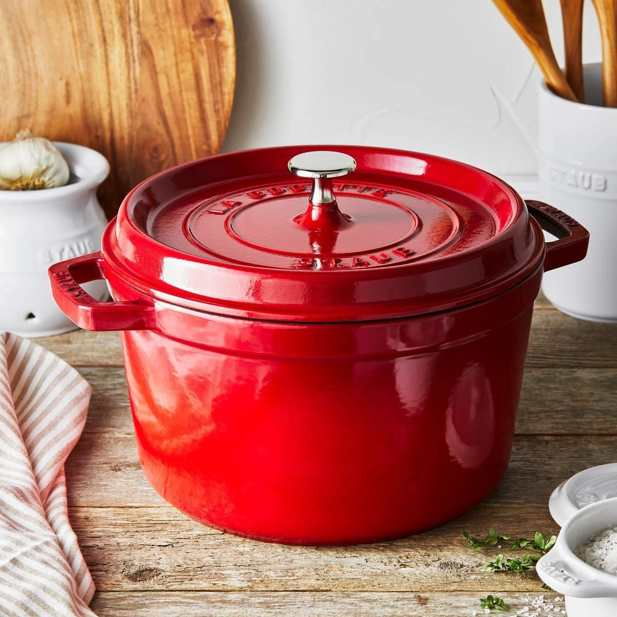 Staub 5 Qt Tall Cocotte | Cherry 4 Staub 5 Qt Tall Cocotte | Cherry - Image 2