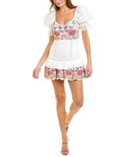 LoveShackFancy Thressey Mini Dress Women