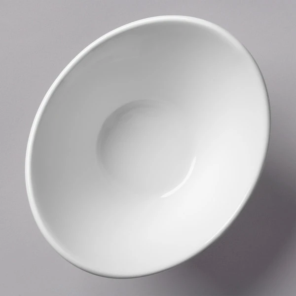 Acopa 7 Oz. Bright White Oval Porcelain Coupe Bowl - 36/Case 6 Acopa 7 Oz. Bright White Oval Porcelain Coupe Bowl - 36/Case - Image 4