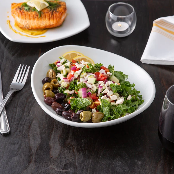 Acopa 28 Oz. Bright White Oval Porcelain Coupe Bowl - 12/Case 5 Acopa 28 Oz. Bright White Oval Porcelain Coupe Bowl - 12/Case - Image 4