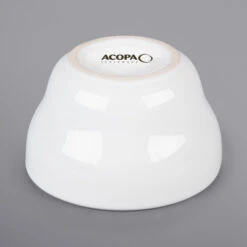 Acopa 6 Oz. Bright White Rolled Edge Stoneware Bouillon Cup - 36/Case -Venum Shop 2085064
