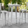 Lancaster Table & Seating Alloy Series 24" X 24" Silver Outdoor Bar Height Table 1 Lancaster Table & Seating Alloy Series 24" X 24" Silver Outdoor Bar Height Table -Venum Shop 2296576