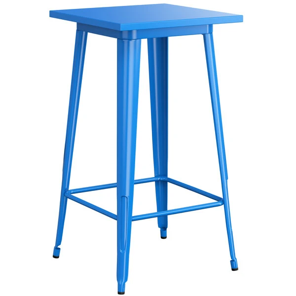 Lancaster Table & Seating Alloy Series 24" X 24" Blue Outdoor Bar Height Table 4 Lancaster Table & Seating Alloy Series 24" X 24" Blue Outdoor Bar Height Table - Image 2