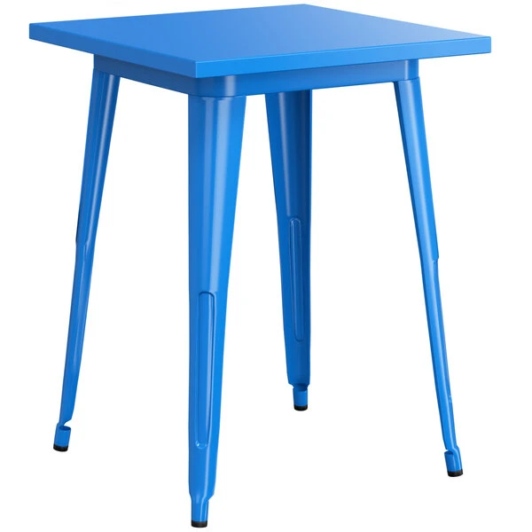 Lancaster Table & Seating Alloy Series 24" X 24" Blue Dining Height Outdoor Table 3 Lancaster Table & Seating Alloy Series 24" X 24" Blue Dining Height Outdoor Table - Image 2