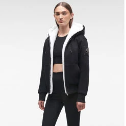 MOOSE KNUCKLES Women's Classic Bunny Hoodie -Venum Shop 25677584 BLACK 3 2