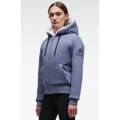 MOOSE KNUCKLES Women's Classic Bunny Hoodie -Venum Shop 25677584 STEEL BLUE 3