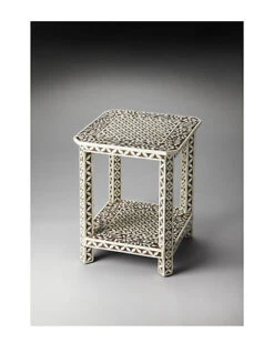 Amelia Brown Bone Inlay Side Table Home
