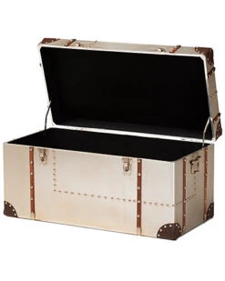 Bechet French Industrial Silver Metal Storage Trunk Home 11 Bechet French Industrial Silver Metal Storage Trunk Home -Venum Shop 3050271499 RLLD 4