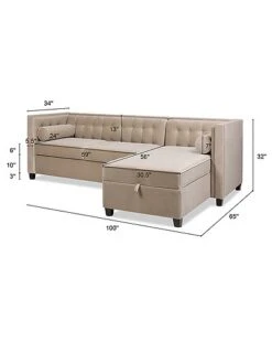 100in Tuxedo Sectional With Reversible Chaise & Storage 8 100in Tuxedo Sectional With Reversible Chaise & Storage -Venum Shop 3050333874 RLLD 3