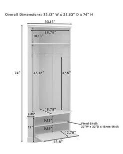 Crosley Furniture Ellison Corner Hall Tree Home -Venum Shop 3050334296 RLLD 3