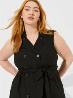 Studio Crepe Jersey Lightweight Trench Vest -Venum Shop 40200187 00684 av2