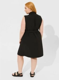 Studio Crepe Jersey Lightweight Trench Vest -Venum Shop 40200187 00684 av3