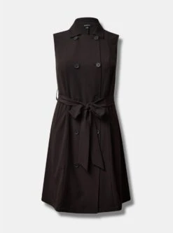 Studio Crepe Jersey Lightweight Trench Vest -Venum Shop 40200187 00684 flat