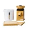 NutriMill Harvest Grain Mill | Black + Cutting Board & Canister Bundle -Venum Shop 4rak4njy