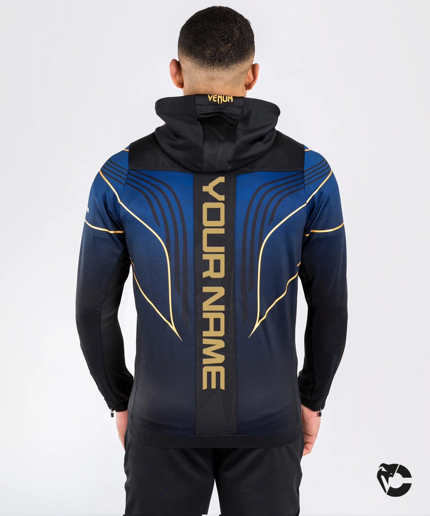 UFC Venum Personalized Authentic Fight Night 2.0 Kit By Venum Men's Walkout Hoodie - Midnight Edition - Champion 2 UFC Venum Personalized Authentic Fight Night 2.0 Kit By Venum Men's Walkout Hoodie - Midnight Edition - Champion