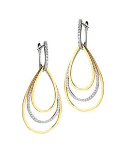 14K 0.66 Ct. Tw. Diamond Dangling Earrings Women