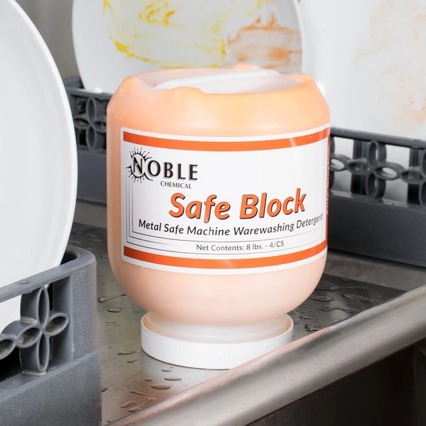 Noble Chemical Safe Block 8 Lb. / 128 Oz. Metal Safe Machine Warewashing Detergent - 4/Case 2 Noble Chemical Safe Block 8 Lb. / 128 Oz. Metal Safe Machine Warewashing Detergent - 4/Case