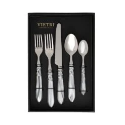 Aladdin Brilliant Light Gray Five-Piece Place Setting – Set Of 4