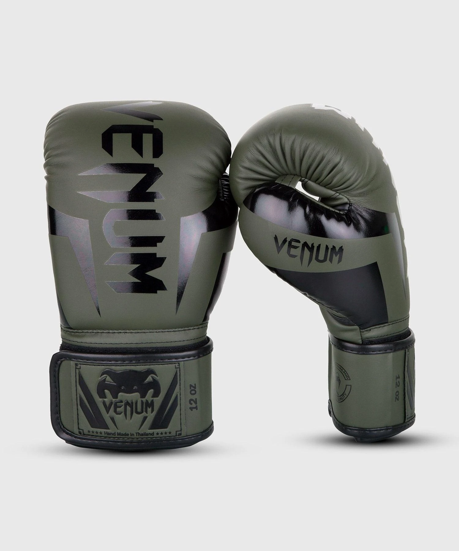 Venum Elite Boxing Gloves - Khaki/Black 3 Venum Elite Boxing Gloves - Khaki/Black