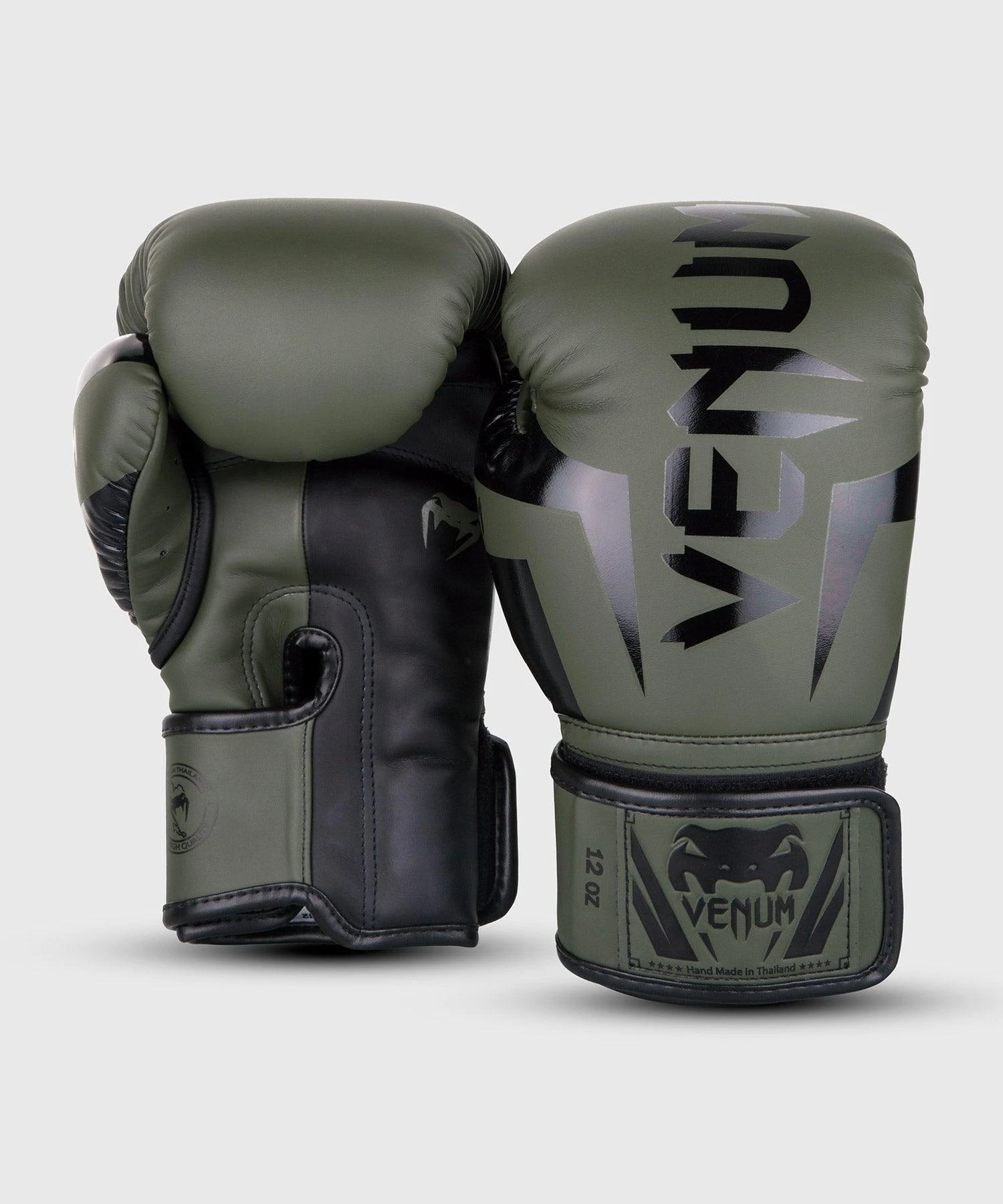 Venum Elite Boxing Gloves - Khaki/Black 4 Venum Elite Boxing Gloves - Khaki/Black - Image 2