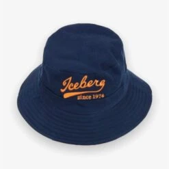 Iceberg Bucket Hat Navy Orange