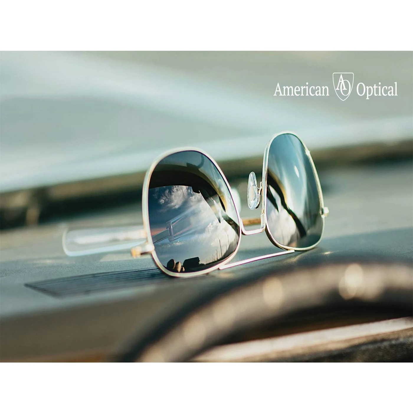 AO EYEWEAR | Original Pilot Sunglasses I Gold Grey 7 AO EYEWEAR | Original Pilot Sunglasses I Gold Grey - Image 5
