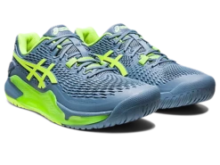 Asics Gel-Resolution 9 Men Steel Blue/Hazard Green 10 Asics Gel-Resolution 9 Men Steel Blue/Hazard Green -Venum Shop asics gel resolution 9 men tennis prosport3