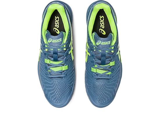 Asics Gel-Resolution 9 Men Steel Blue/Hazard Green 7 Asics Gel-Resolution 9 Men Steel Blue/Hazard Green - Image 6