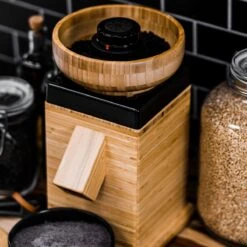 NutriMill Harvest Grain Mill | Black + Cutting Board & Canister Bundle -Venum Shop blackharv3 1