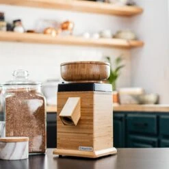 NutriMill Harvest Grain Mill | Black + Cutting Board & Canister Bundle -Venum Shop blackharv4 1