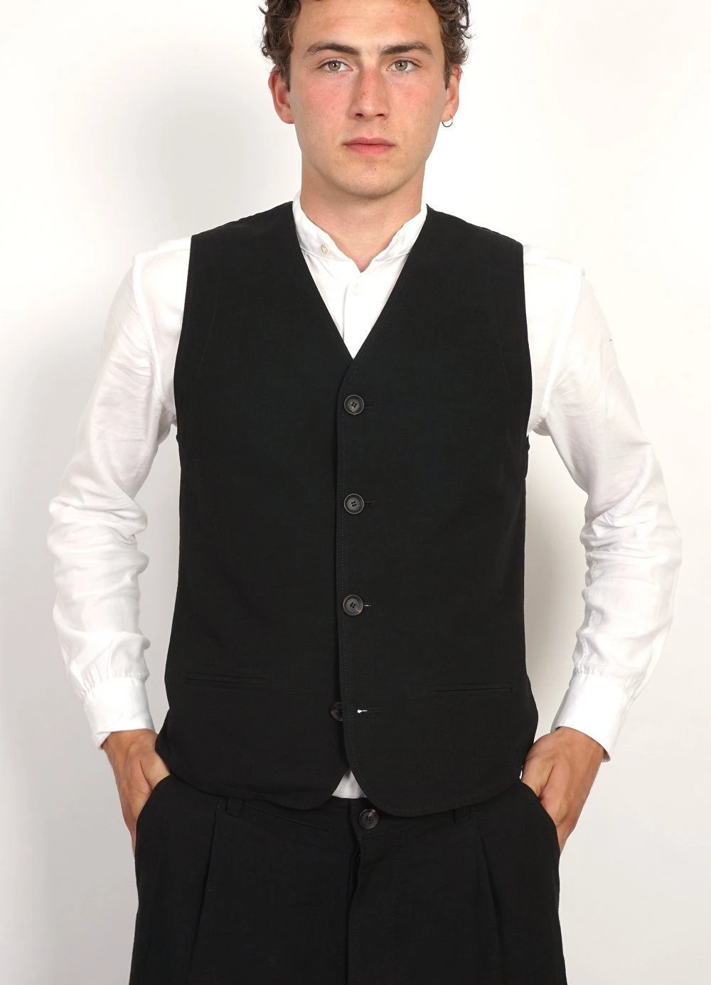 DANIEL | Four Button Waistcoat | Black 4 DANIEL | Four Button Waistcoat | Black - Image 2