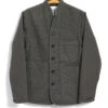 ERLING | Refined Work Jacket | Green Grey -Venum Shop erling refined work jacket green grey hansen garments 371615