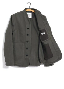 ERLING | Refined Work Jacket | Green Grey -Venum Shop erling refined work jacket green grey hansen garments 781651