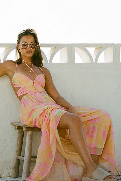 Baila Maxi Dress - Painted Flower 6 Baila Maxi Dress - Painted Flower - Image 4