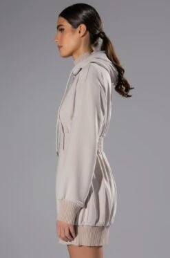 FOREVER YOUNG HOODED MINI DRESS -Venum Shop forever young hooded mini dress beige 6 6