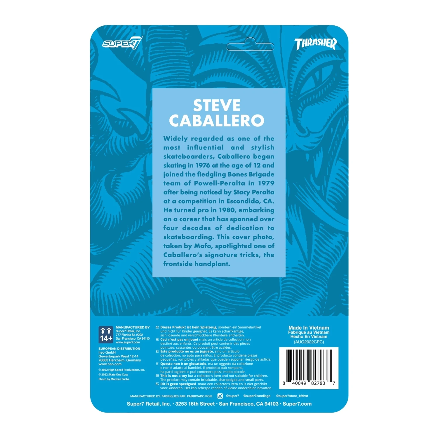 SUPER7 Powell-Peralta ReAction Figure - Steve Caballero (Thrasher) 3 SUPER7 Powell-Peralta ReAction Figure - Steve Caballero (Thrasher) - Image 2