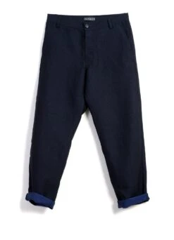 KEN | Wide Cut Trousers| 3-Tone Blue