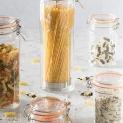 Kilner Facetted Clip Top Pasta Jar | 74oz -Venum Shop kilner facettedcliptopjars range 5 1