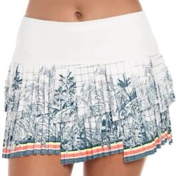 Lucky In Love Women's Palms D'Amour Pleated Skirt CB398-N13407