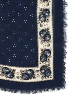 PERSIMMON | Large Bandana Fringe Stole | Navy -Venum Shop persimmon large bandana fringe stole navy kapital 236618