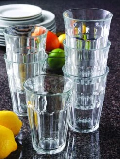 Duralex 12.62oz Picardie Clear Tumbler | Set Of 6 8 Duralex 12.62oz Picardie Clear Tumbler | Set Of 6 -Venum Shop picardie stacked hr
