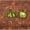 TeakHaus End Grain Carving Board W/Hand Grip + Juice Canal (Rectangle) | 20" X 14" X 2.5" -Venum Shop proteak chopping block endgrain 309 popup