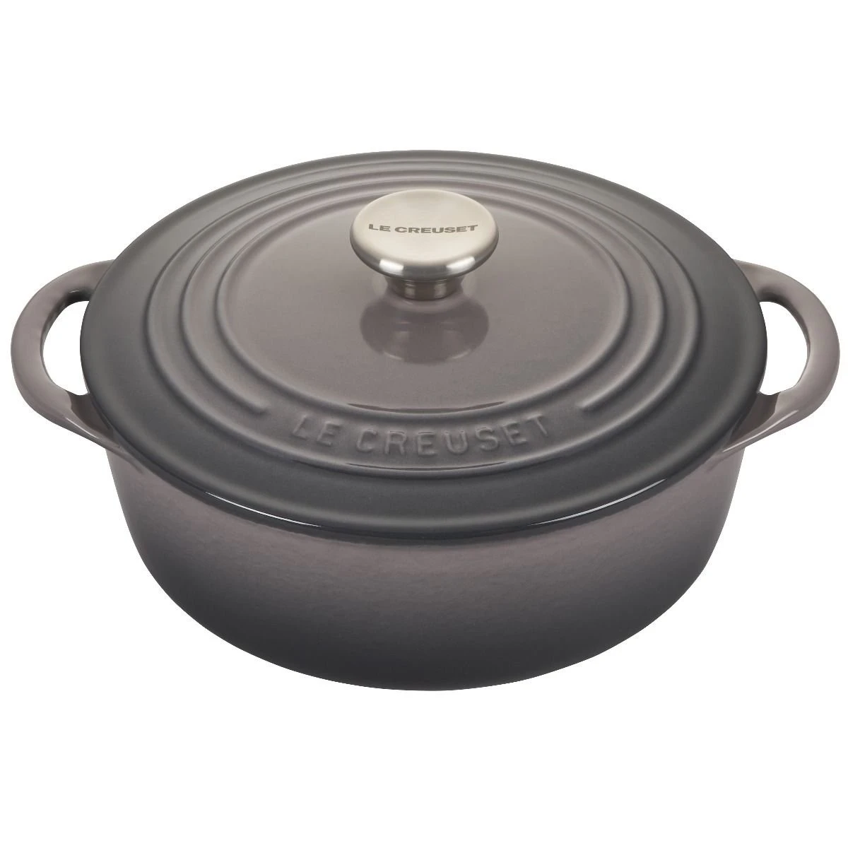 Le Creuset 2.75 Qt. Shallow Round Dutch Oven | Oyster 3 Le Creuset 2.75 Qt. Shallow Round Dutch Oven | Oyster