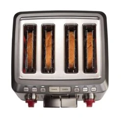 Wolf Gourmet 4-Slice Toaster | Red Knobs 11 Wolf Gourmet 4-Slice Toaster | Red Knobs -Venum Shop wgtr114s toast thin