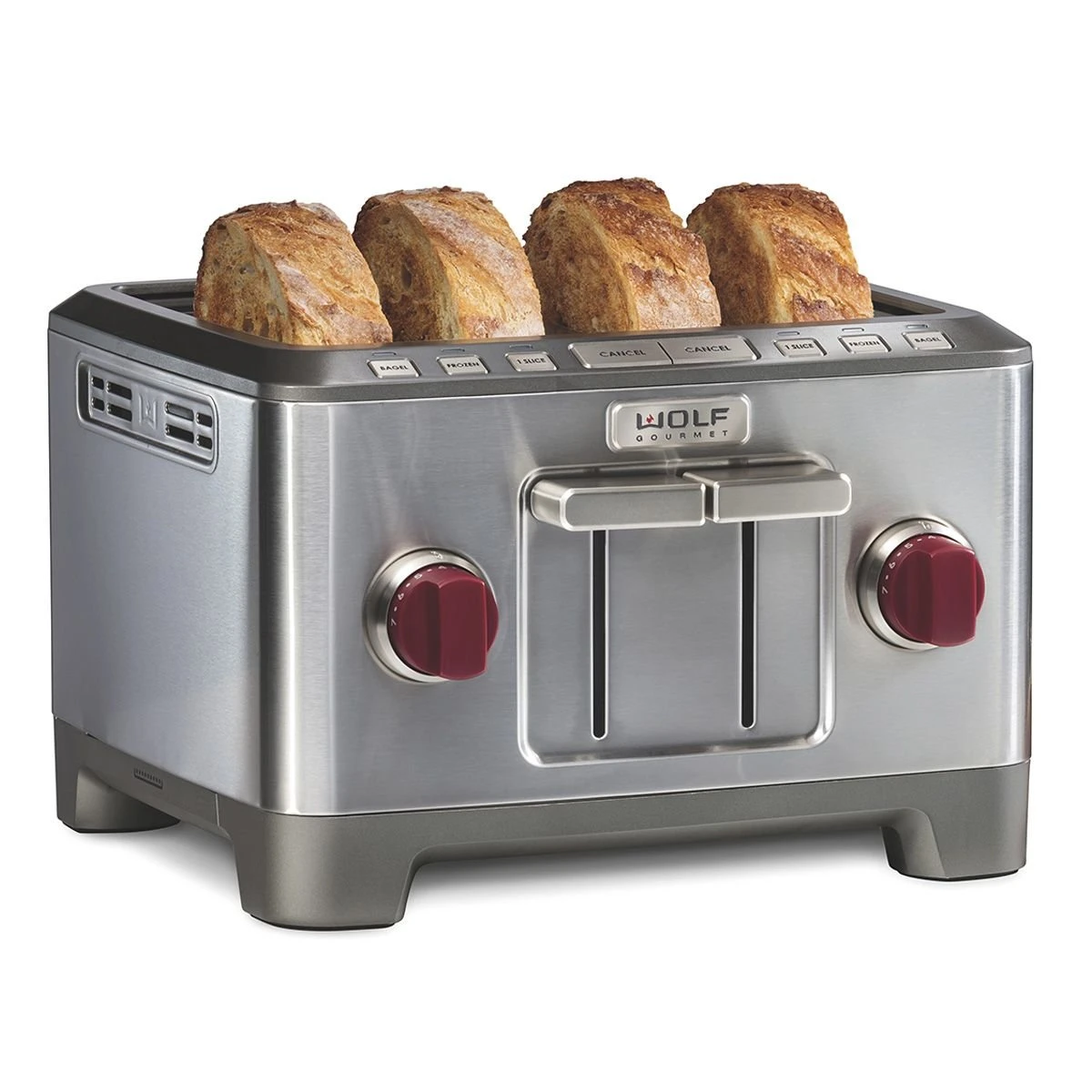Wolf Gourmet 4-Slice Toaster | Red Knobs 4 Wolf Gourmet 4-Slice Toaster | Red Knobs - Image 2